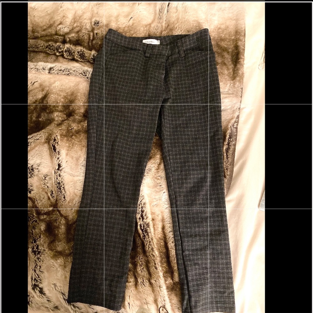Calvin Klein dress pants: mid-rise, short, stretch